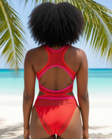 Vendor Pakaian Renang Grosir Partai Besar Label Pribadi OEM Custom One Shoulder Mesh Monokini Carnival Monday Wear J'ouvert Costume 2027