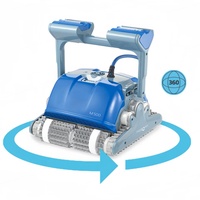 Nettoyeur de piscine robotisé Wavetec M500 avec télécommande, capacité de grimpement mural, respectueux de l'environnement, pour piscines enterrées, garantie 1 an