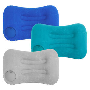 Coussin lombaire gonflable portable rectangulaire, épaisseur 0,25, support floqué pour le camping et l'extérieur, gris brumeux, bleu saphir, bleu paon - Product Image 1