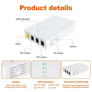 WGP OEM Factory Mini DC <b>UPS</b> 12v 2a Multiple Output Type Battery <b>Backup</b> White Mini <b>Ups</b> Dc 7800 Mah Router Mini <b>Ups</b> - Product Image 4