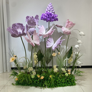 Boda planta verde floricultura gigante hecho a mano Flor de Papel alta calidad Jacinto <span class=keywords><strong>orientalis</strong></span> centro comercial decoración de ventanas - Product Image 1