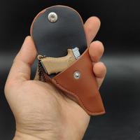 Porte-clés pistolet jouet en alliage de zinc, mini, avec mécanisme de déclenchement à liaison mécanique, action coulissante, gadget de décompression, cadeau avec étui