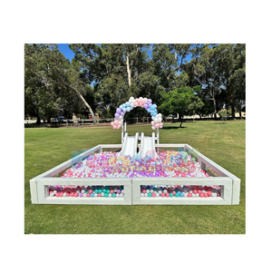Zona de juegos infantil comercial, área de juegos portátil, zona de juegos interior suave, <span class=keywords><strong>casa</strong></span> inflable blanca con tobogán y piscina de pelotas - Product Image 5