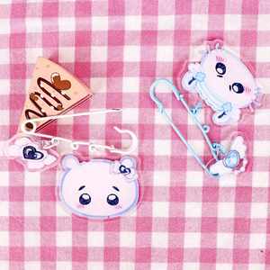 Breloques personnalisées en acrylique style épinglette, broches de style dessin animé, pendentifs de sac, esthétique Y2K, cadeaux promotionnels avec impression numérique - Product Image 5