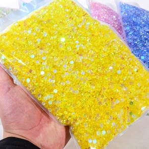 Strass en verre Oleeya Aurora Colors, vente en gros, 12 facettes, 100 grosses unités, strass à dos plat pour DIY, gobelets et dentifrice - Product Image 5