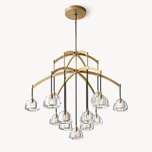 48" Big Modern Round Crystal Glass Chandelier Large Villa Living Room Italian Designer High-end Luxury Brass Crystal Chandelier - Product Image 2