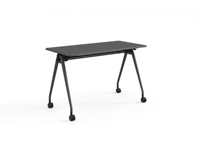 Table de formation pliante moderne avec plateau rabattable, empilable, avec roulettes, structure robuste pour salle de conférence, formation et réunions