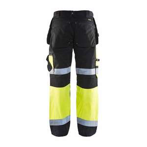 BLAKLADER - 150818609933D84 Hi-Vis <b>trousers</b> X1500 <b>Black</b>/yellow - EAN 7330509387948 HI-VIS <b>WORKWEAR</b> - Product Image 2