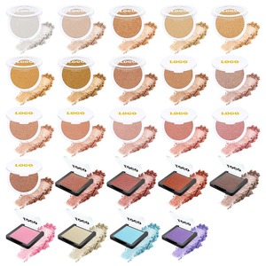 Paleta de un solo color Resaltador en polvo prensado Maquillaje vegano de alta calidad con su propio logotipo <span class=keywords><strong>Bronceador</strong></span> y Resaltadores - Product Image 2
