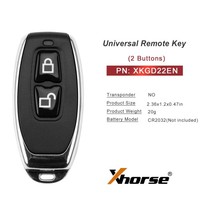 Xhorse XKGD22EN Clé Intelligente Xhorse VVDI XKGD22EN 2ème Génération Télécommande Filaire pour Porte de Garage Anglaise Compatible VVDI 5 pièces/lot