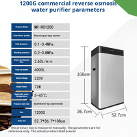 Système d'osmose inverse commercial à haut débit 1200GPD avec boîtier en acier inoxydable, machine de traitement de l'eau pure par osmose inverse industrielle
