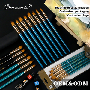 Panwenbo 6 pz spazzola per il viso Set di Nylon rotondo piccolo pennello ad olio pittura ad acquerello pennelli per capelli Kit pennelli per pennelli - Product Image 6