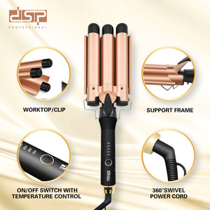 Rizador de pelo profesional Dsp de 3 barriles de 1.25 pulgadas con calor ajustable para todo tipo de cabello - Product Image 4