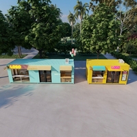 Maisons préfabriquées de luxe en acier, conteneurs modulaires de 20 pieds, étanches, pour boutique, mini-cabane, portables, extensibles, design contemporain, style Apple Home