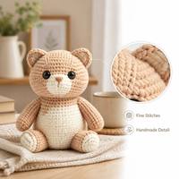 Boneka Plush Kustom yang Menggemaskan Pesanan Minimum Rendah Gantungan Kunci Plush Premium Unik Mewah Buatan Tangan Mainan Plush Rajutan Kustom