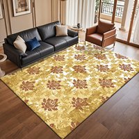 Tapis moderne floral en polyester de luxe, très vendu, écologique et lavable pour salon, chambre et usage domestique