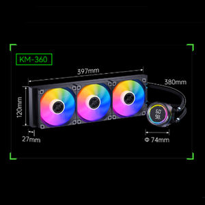 Enfriador Líquido para CPU ARGB de 360 mm con Pantalla LCD, Compatible con LGA 2011, 1700, 1151, 1155, 1200, AM4, AM5, X99 - Product Image 6