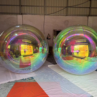 Boule miroir gonflable pour événements en plein air, pour la promotion de la marque, en PVC résistant aux intempéries