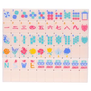 Tuiles de Mahjong en Acrylique Rose Coquille, Durables, Motifs Personnalisés, Idéales pour le Jeu et la Présentation - Product Image 6