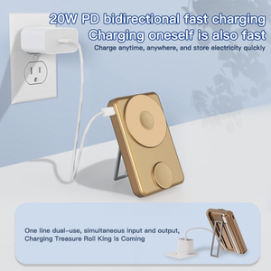 Supporto Magnetico per Telefono con Power Bank Wireless da 10000mAh, Ricarica Rapida, Logo Personalizzabile, Power Bank Portatile - Product Image 2