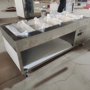 Món tráng miệng cửa hàng <span class=keywords><strong>Ice</strong></span> Cream hiển thị tủ đông với trượt cửa kính ướp lạnh bề mặt tủ đông lưu trữ cho muỗng và lớp trên bề mặt - Product Image 2