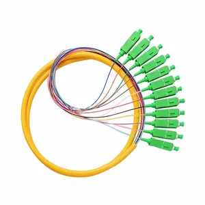 SURELINK ftth 팬 아웃 케이블 12 24 코어 싱글 모드 광섬유 점퍼 케이블 OM3 MPO MPT to SC LC G657A1 브레이크 아웃 패치 케이블