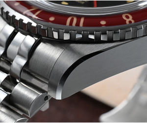 Montre de plongée automatique mécanique vintage 20 ATM en acier inoxydable 316L avec logo personnalisé, faible MOQ, saphir, GMT pour hommes - Product Image 3