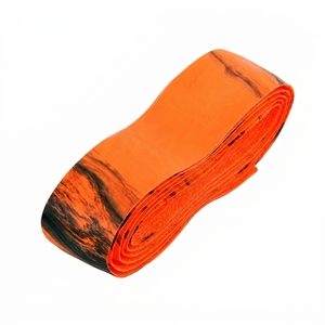 Cinta de Agarre para Raqueta LIBOTAI PU, Banda Adhesiva para Bádminton y Tenis, Naranja y Negro Marmoleado - Product Image 3