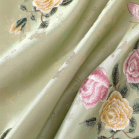 Tissu Jacquard Brodé Chinois Premium 2026 Motif Rose Polyester Tricoté Trame Léger pour Mariage Filles Garçons Sacs