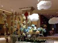 Nuage artificiel décoration de mariage plafond en coton Art déco moderne décoré de nuages blancs amovibles