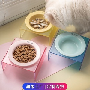 Bol en céramique pour animaux de compagnie, forme arrondie, pour manger lentement, pour chat et chien, bol à eau - Product Image 5