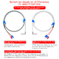Pt100L Type Right Angle Probe Temperature Sensor Waterproof and Oil Proof Temperature Probe Platinum Thermistor