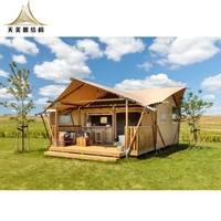 Tente de safari de luxe imperméable pour glamping en plein air, hôtel dans le désert, avec salle de bain, à vendre