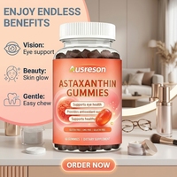 Gummies antioxydantes à l'astaxanthine et au resvératrol SPL OEM Private Labels, vitamines pour éclaircir la peau, gummies à l'astaxanthine et au resvératrol