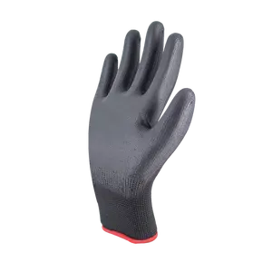 Wholesale Seamless Nylon Black PU Stamp Duty ESD PU Palm Coated Gloves