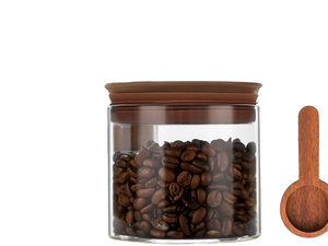 Pot de conservation alimentaire en verre borosilicate, récipient de cuisine hermétique avec couvercle en bambou, boîte de rangement transparente pour épices, riz, café - Product Image 1