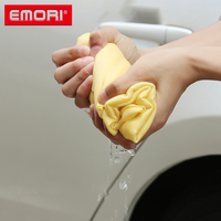 Vente en gros de chiffon de nettoyage de voiture 3D super absorbant imprimé de logo en relief Serviette de chamois synthétique 3D PVA