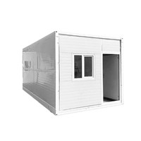 Villa mobile de 20 pieds, bureau, studio, appartement - Panneau sandwich respirant et conteneur pliable en acier flexible pour la mise à niveau de la cour.