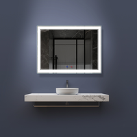 Seawin Cermin LED Cerdas Sentuh, Cermin LED Kamar Mandi Anti Kabut Sensor Sentuh Cerdas
