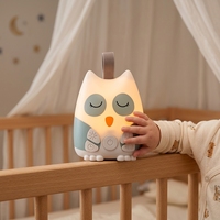 Machine à bruit blanc apaisante pour le sommeil 2026 Owl, lecteur de berceuses sensorielles avec minuterie, rechargeable, portable, décoration de chambre d'enfant, cadeau