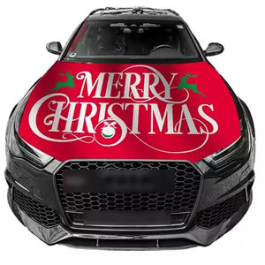 Venta al por mayor 120x150cm Merry ChristmasCar Hood Covers Bandera Asequible Resistente al desgaste y Durable Car Engine Hood Cover - Product Image 1