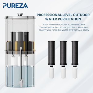 Trọng lực nước Hệ thống lọc 2.25 gallon <span class=keywords><strong>Countertop</strong></span> lọc nước thay thế cho berkey BB9-2 và PF-2 Bộ lọc Combo - Product Image 4