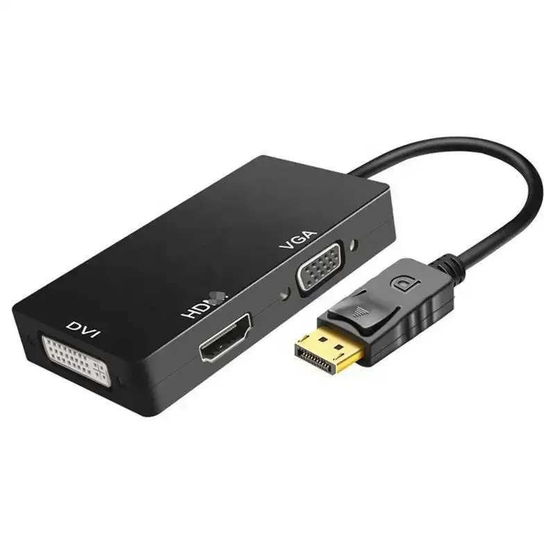 3 In 1 Audio Adapter Dp Naar Dvi Vga Hdtv Adapter Converter Kabel Voor Pc