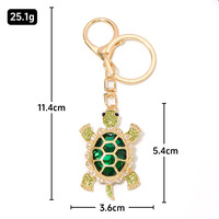 Porte-clés tortue, breloques pour sacs à main, porte-clés mignons pour clés de voiture, accessoires en forme de cœur, cadeaux porte-bonheur pour femmes
