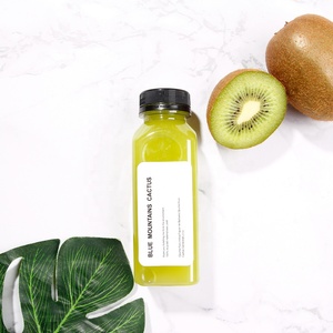 1000ml Bottle Plastic Bottle For Packaging 250ml 8oz 350ml 500ml 16oz 1000ml 32oz BPA FREE French Square Plastic PET Juicer Bottle For Orange Fruit Beverage Bottle Packing