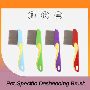 Peigne à puces en acier inoxydable à dents ultra fines pour chiens et chats, brosses portables et faciles à nettoyer, antirouille, <span class=keywords><strong>anti</strong></span>-poux de puces. - Product Image 2