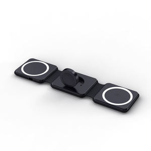 Cargador Inalámbrico 3 en 1, Carga Rápida de 15 W, Cargador Magnético Plegable y Portátil para iPhone, para iWatch, para Airpods, Regalo Promocional - Product Image 1