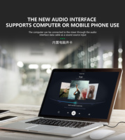 Console de mixage GAX-RWS8 8 canaux 99DSP Sound Board avec BT USB Mini Audio Mixer avec FX Reverb Delay Effect Light Side