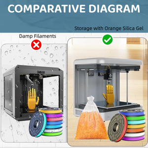 500g de gel de silice orange réutilisable et indicateur à haute capacité poreuse pour l'absorption d'humidité et la détection de fuites dans les systèmes de canalisations - Product Image 4