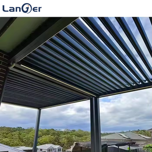 Thiết kế hiện đại Hướng dẫn sử dụng cơ giới nhôm pergola nhà máy <span class=keywords><strong>gazebo</strong></span> cho sân ngoài trời sân sau sân vườn - Product Image 2